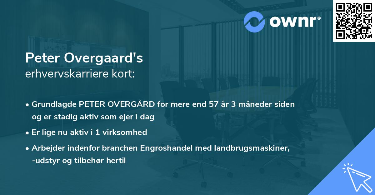 Peter Overgaard's erhvervskarriere kort