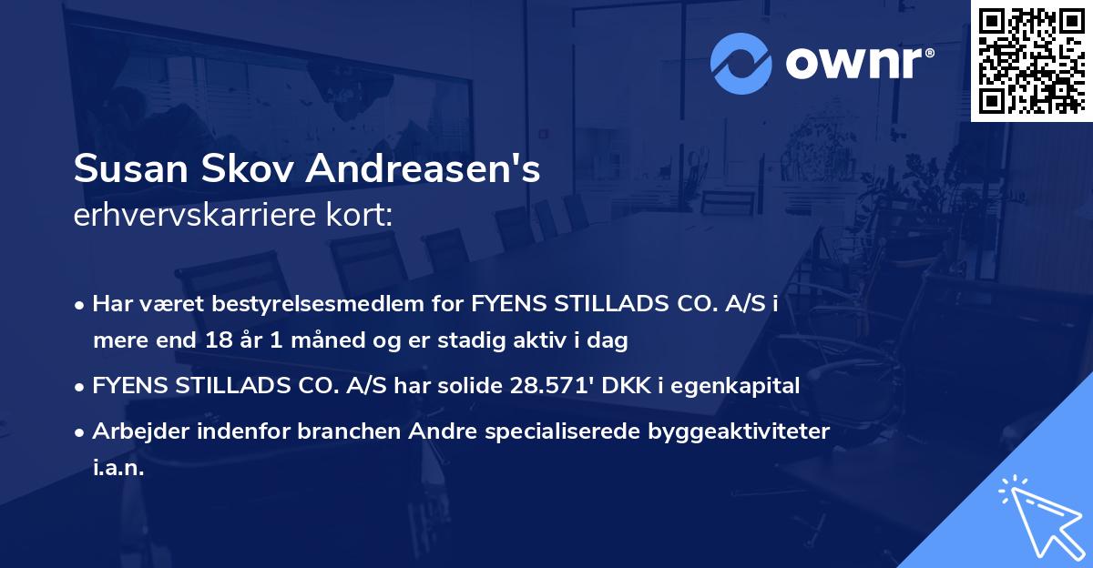 Susan Skov Andreasen's erhvervskarriere kort