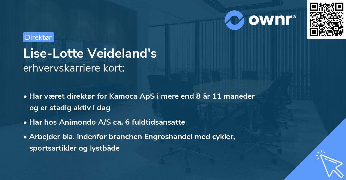 Lise-Lotte Veideland's erhvervskarriere kort