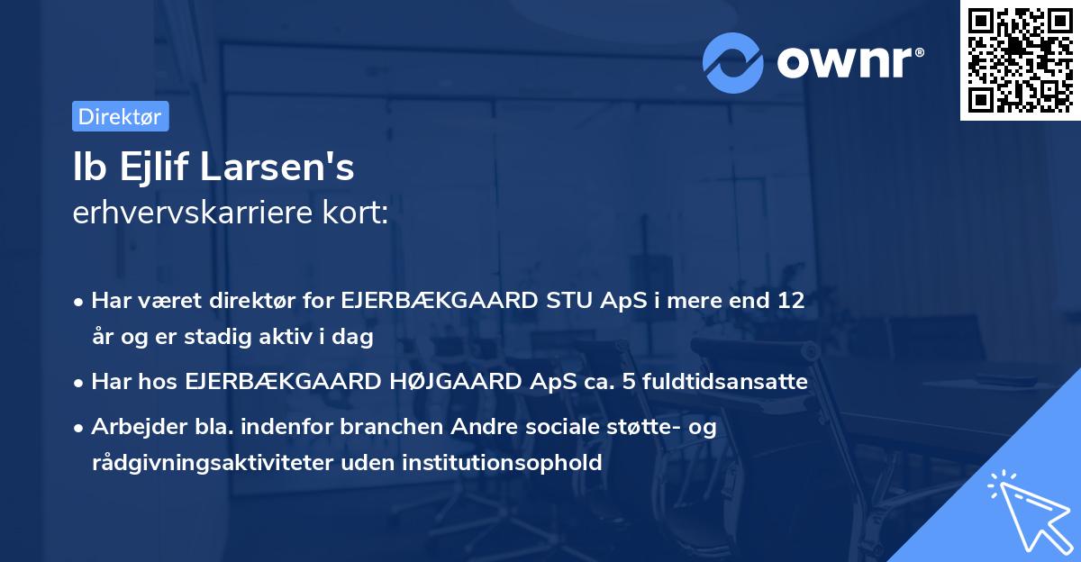 Ib Ejlif Larsen's erhvervskarriere kort