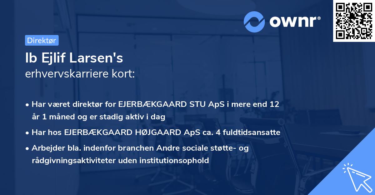 Ib Ejlif Larsen's erhvervskarriere kort