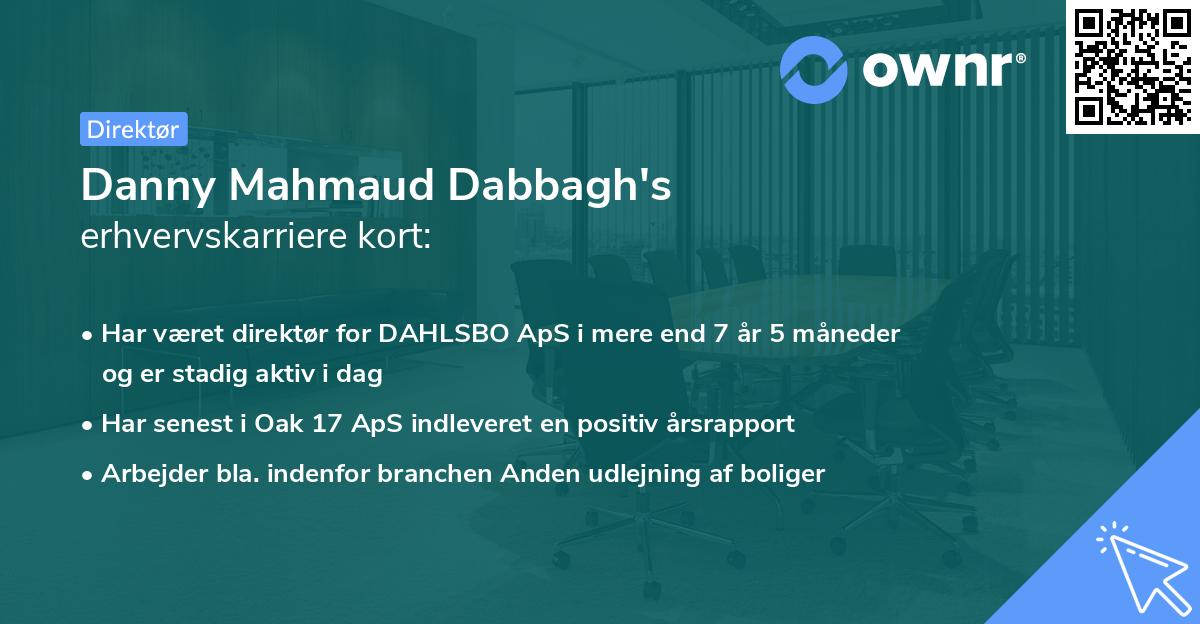 Danny Mahmaud Dabbagh's erhvervskarriere kort