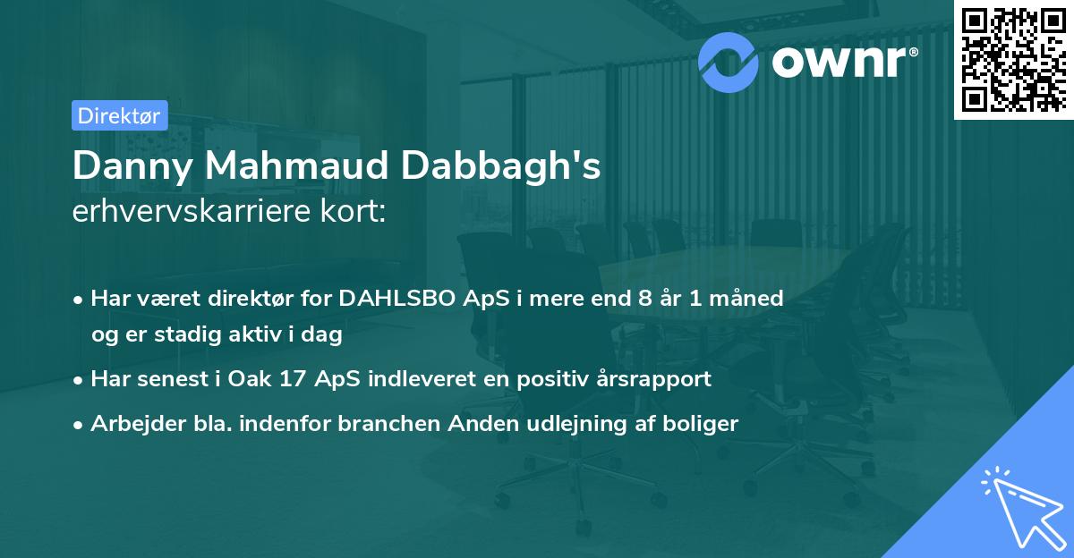 Danny Mahmaud Dabbagh's erhvervskarriere kort