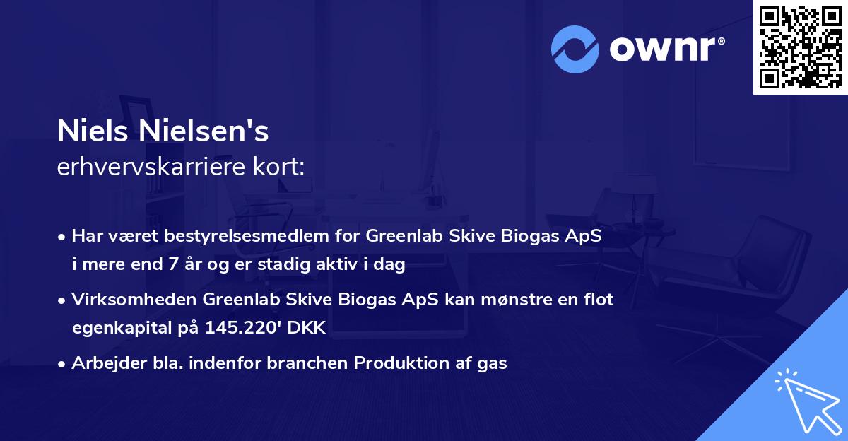 Niels Nielsen's erhvervskarriere kort