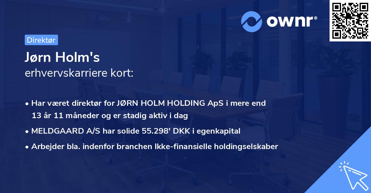 Jørn Holm's erhvervskarriere kort