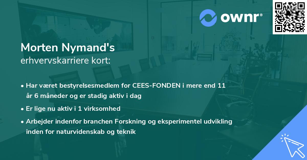 Morten Nymand's erhvervskarriere kort