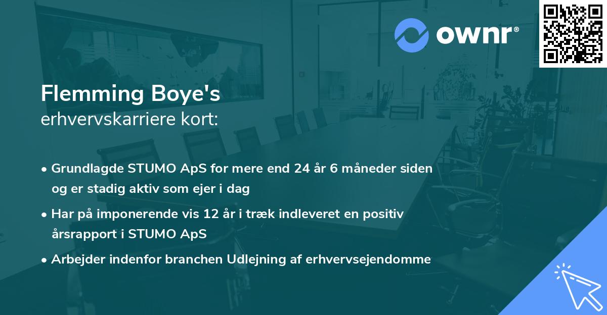 Flemming Boye's erhvervskarriere kort
