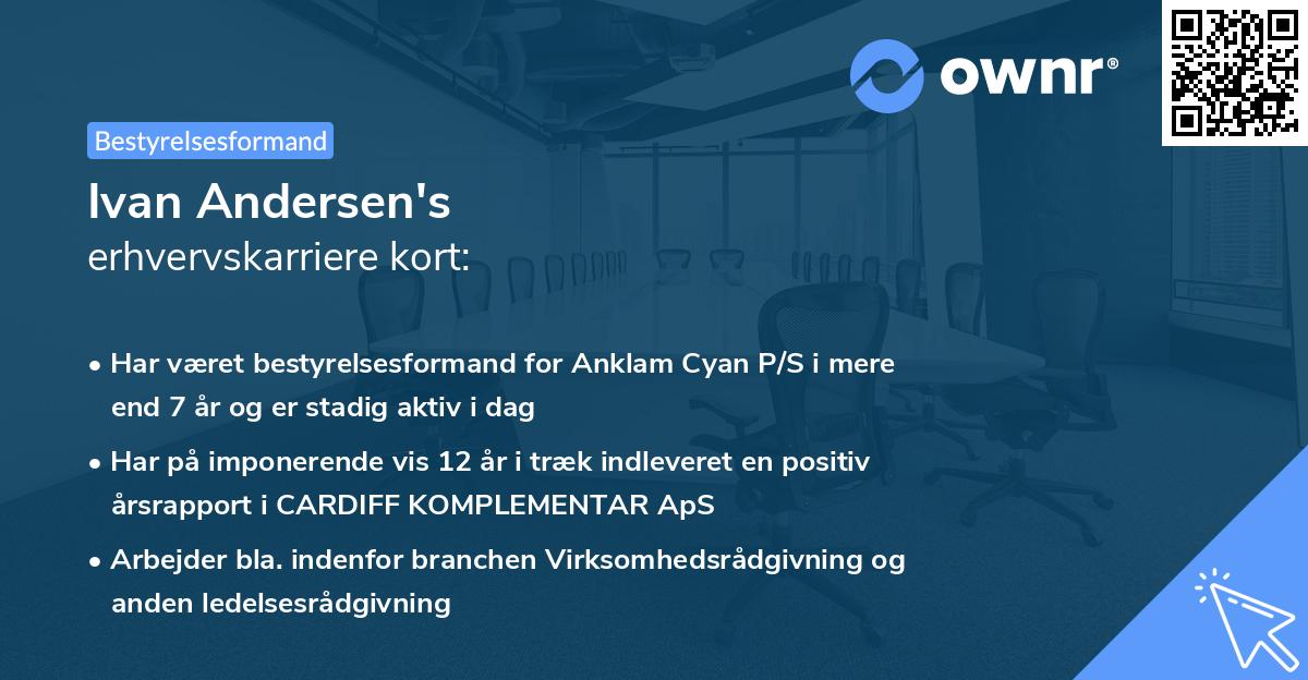 Ivan Andersen's erhvervskarriere kort