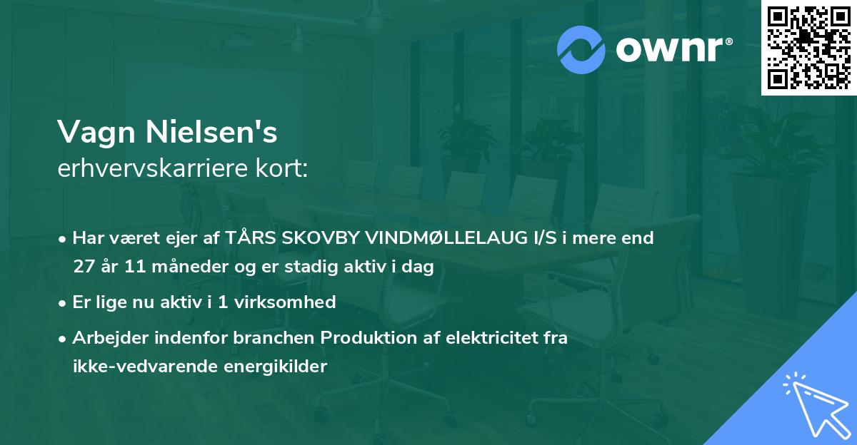 Vagn Nielsen's erhvervskarriere kort