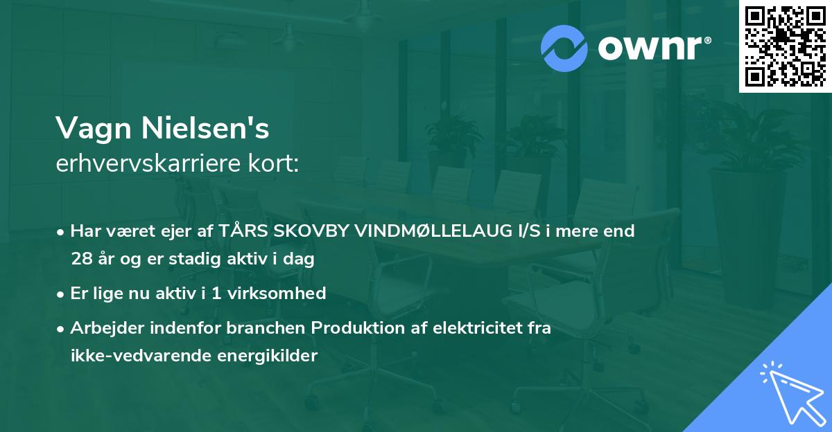 Vagn Nielsen's erhvervskarriere kort
