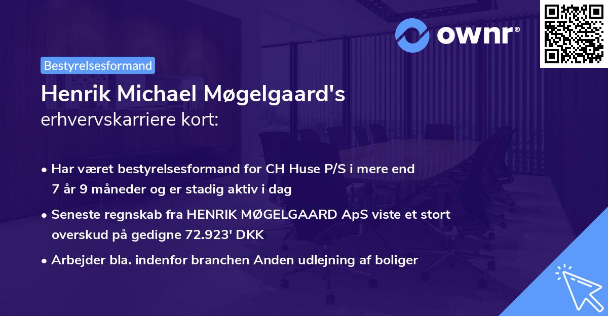 Henrik Michael Møgelgaard's erhvervskarriere kort