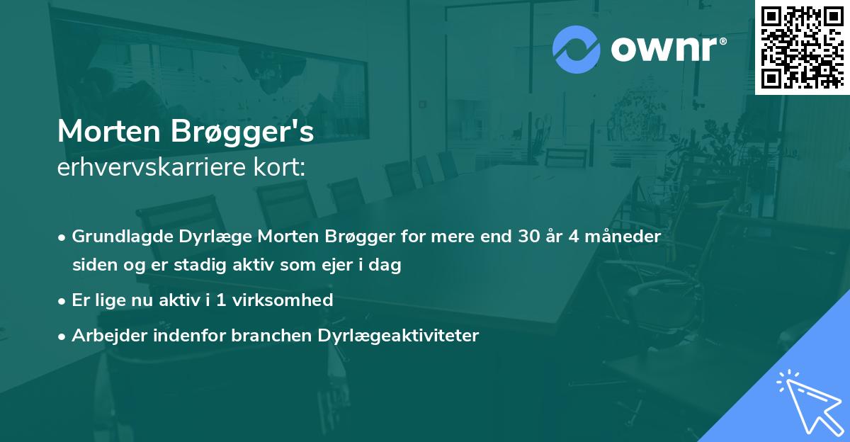 Morten Brøgger's erhvervskarriere kort