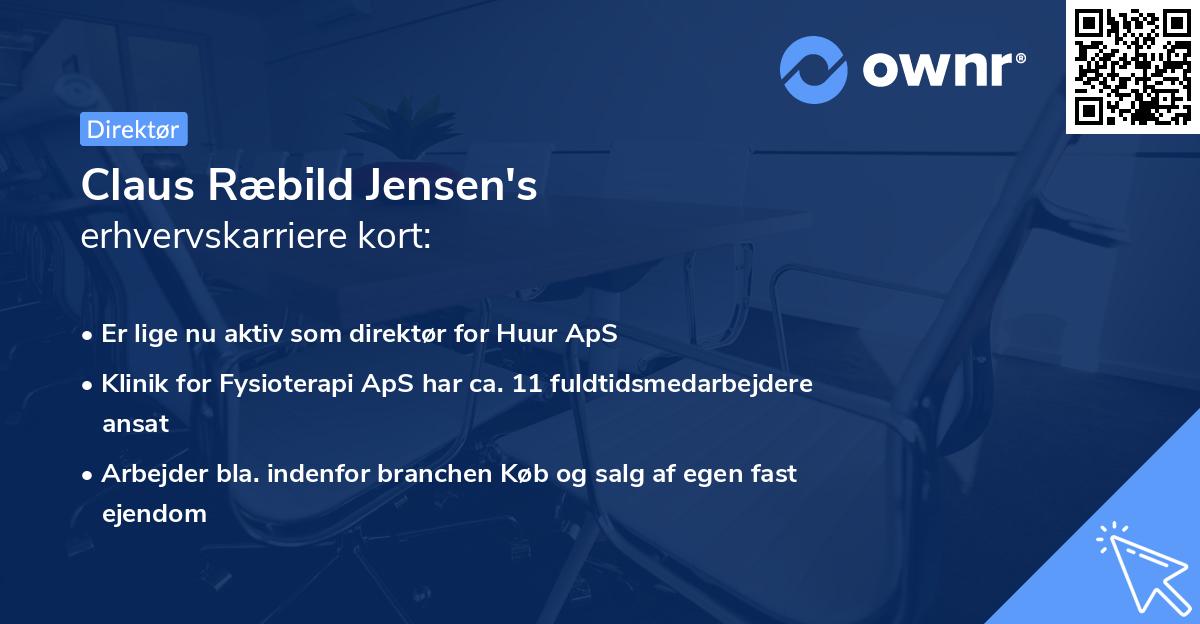 Claus Ræbild Jensen's erhvervskarriere kort