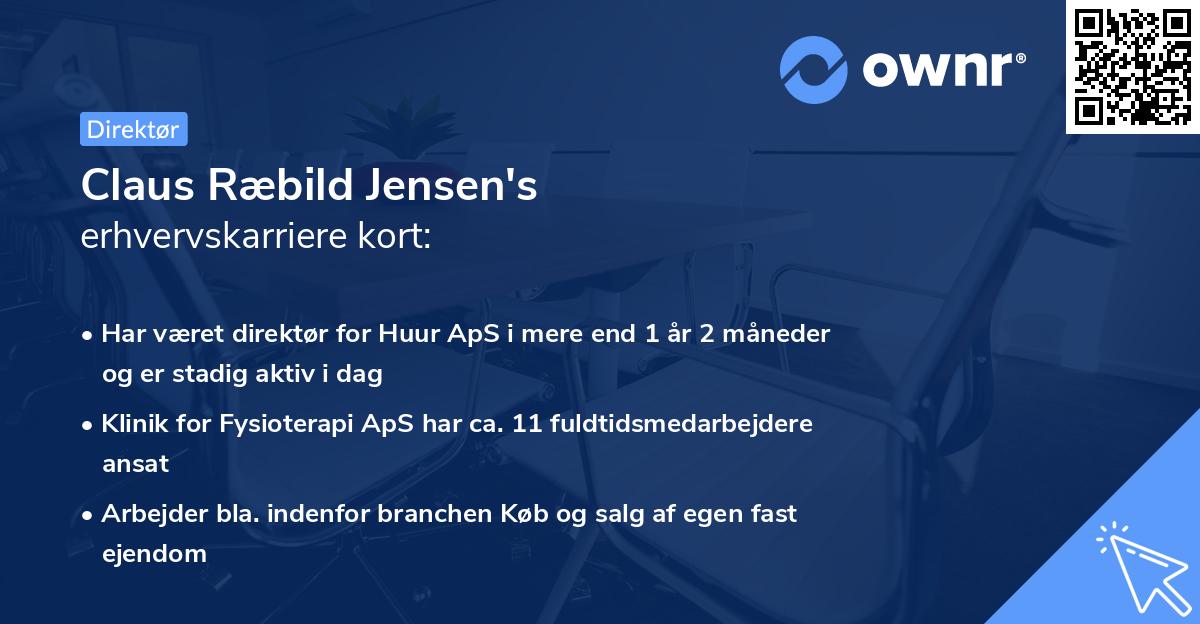 Claus Ræbild Jensen's erhvervskarriere kort