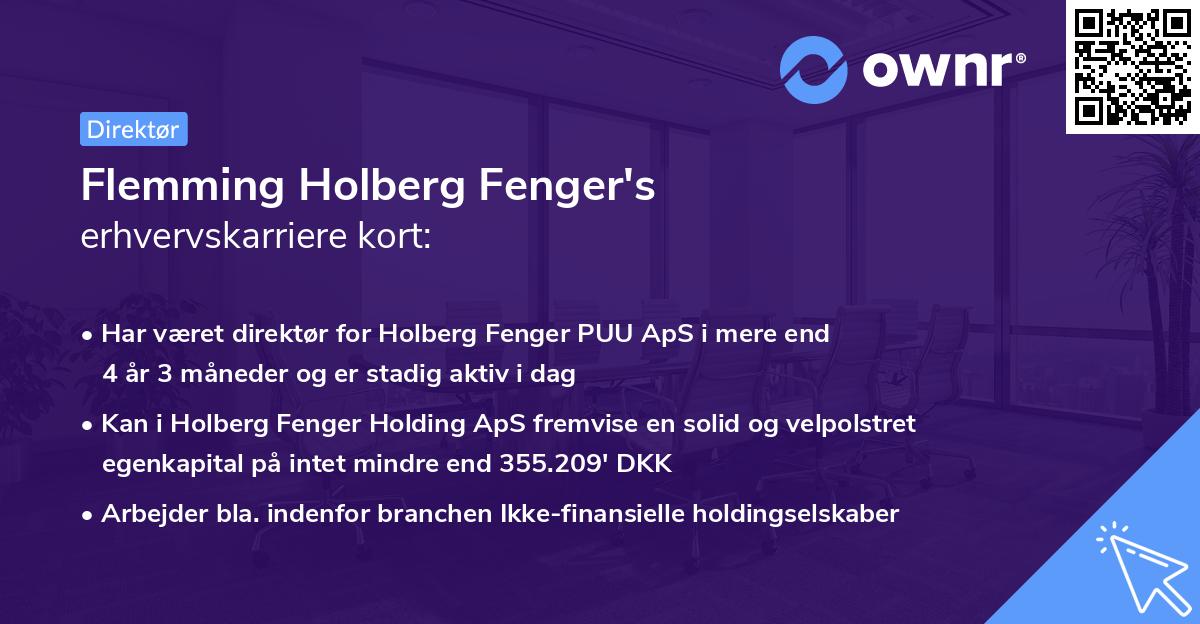 Flemming Holberg Fenger's erhvervskarriere kort