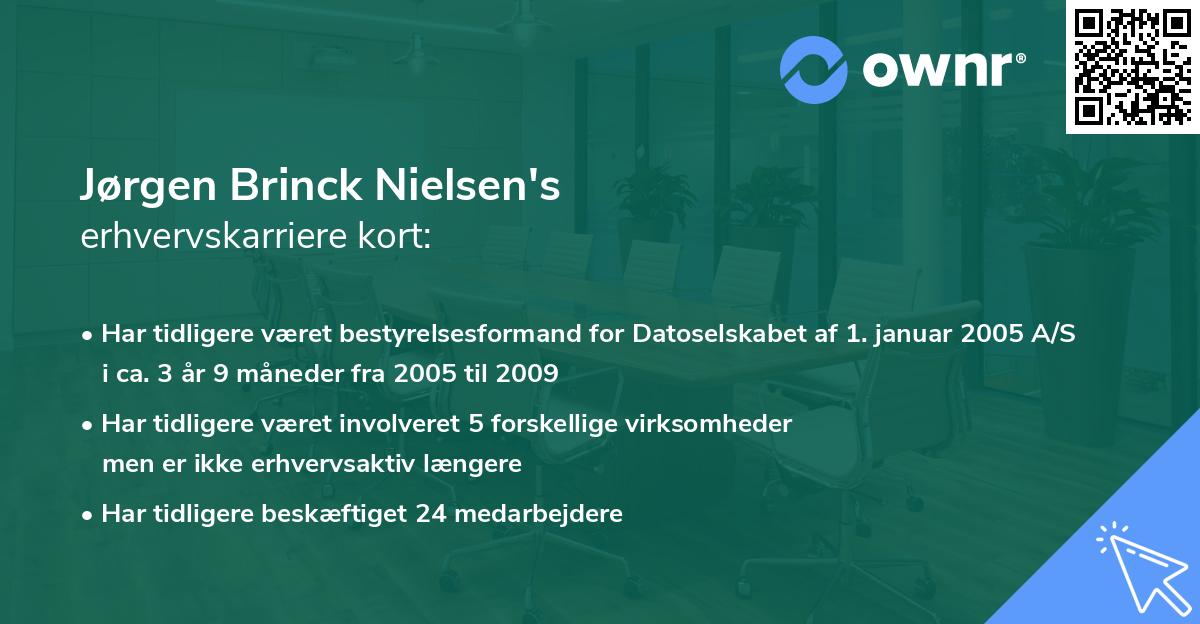 Jørgen Brinck Nielsen's erhvervskarriere kort