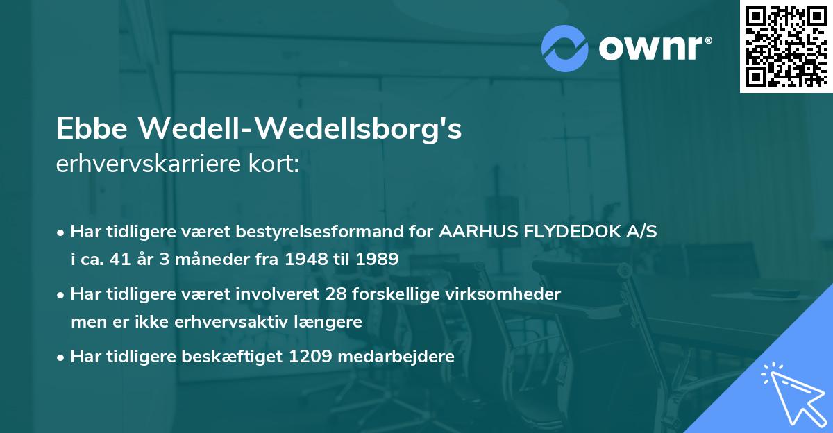Ebbe Wedell-Wedellsborg's erhvervskarriere kort