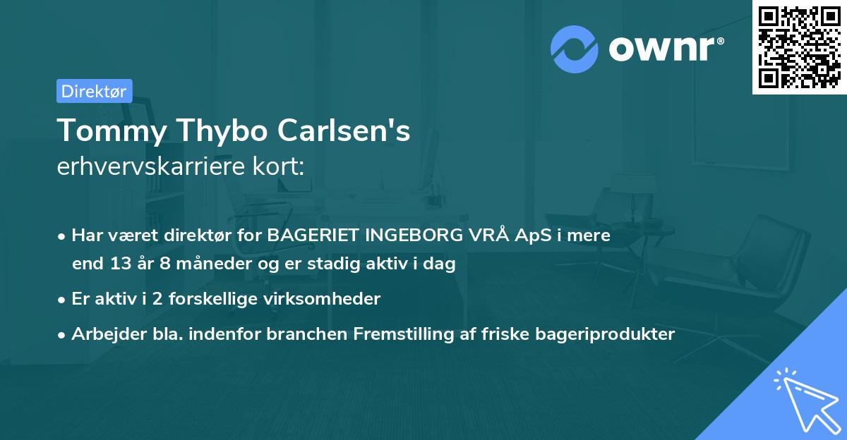 Tommy Thybo Carlsen's erhvervskarriere kort