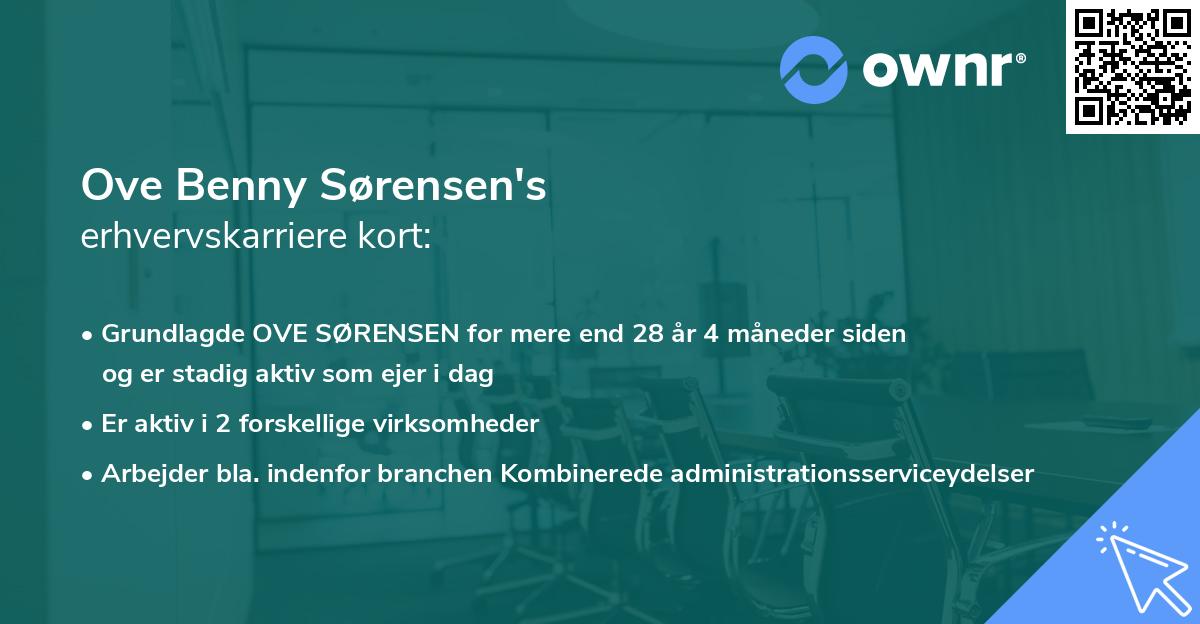 Ove Benny Sørensen's erhvervskarriere kort