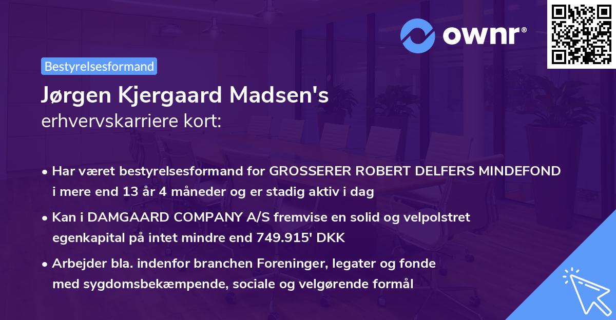Jørgen Kjergaard Madsen's erhvervskarriere kort