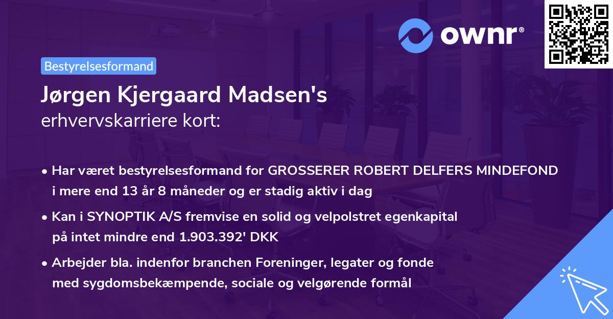 Jørgen Kjergaard Madsen's erhvervskarriere kort