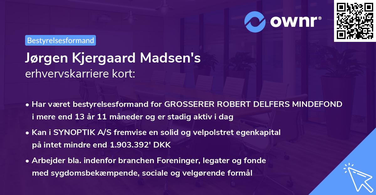 Jørgen Kjergaard Madsen's erhvervskarriere kort