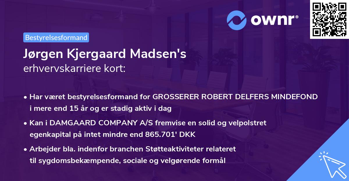 Jørgen Kjergaard Madsen's erhvervskarriere kort