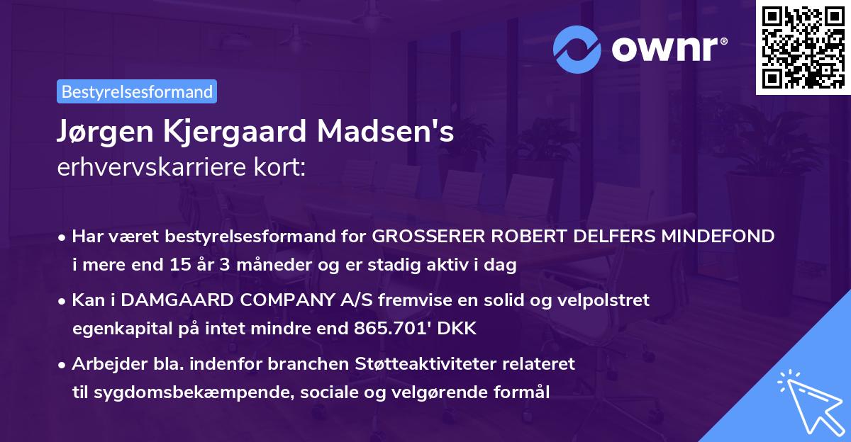 Jørgen Kjergaard Madsen's erhvervskarriere kort