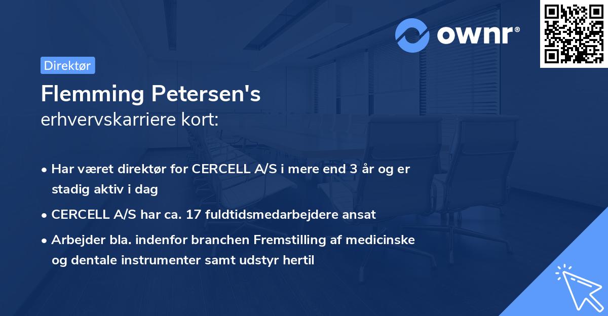 Flemming Petersen's erhvervskarriere kort