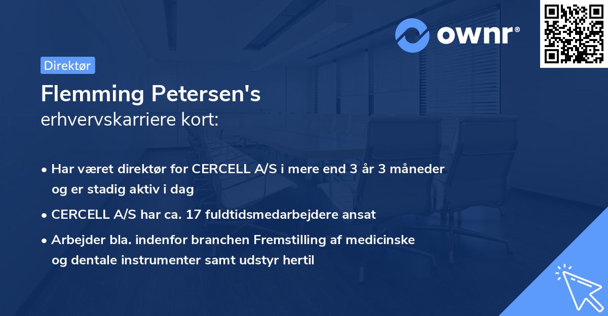 Flemming Petersen's erhvervskarriere kort