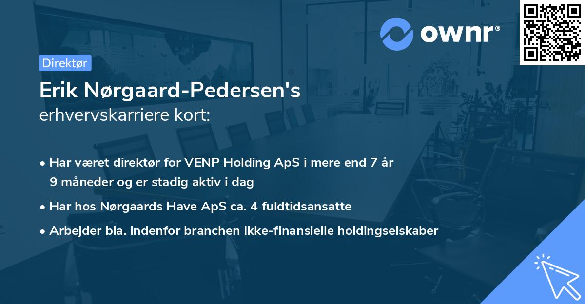 Erik Nørgaard-Pedersen's erhvervskarriere kort