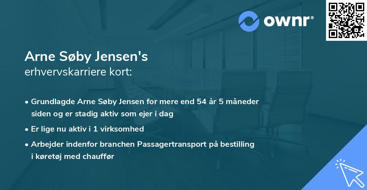 Arne Søby Jensen's erhvervskarriere kort