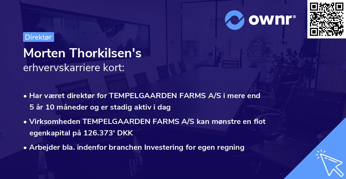 Morten Thorkilsen's erhvervskarriere kort