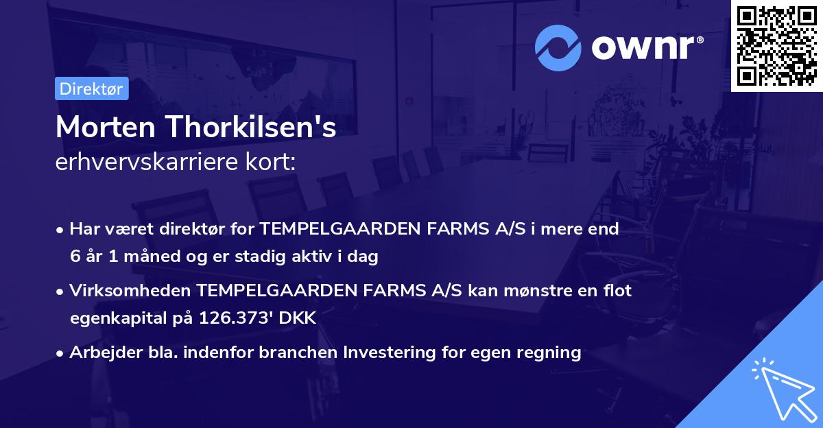 Morten Thorkilsen's erhvervskarriere kort