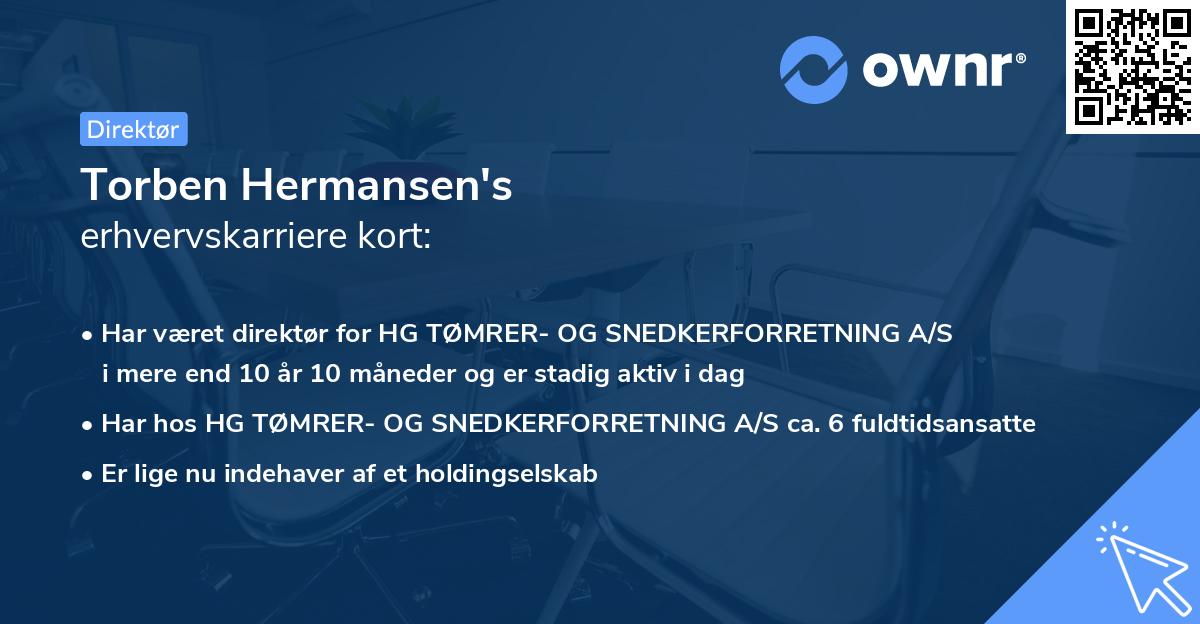 Torben Hermansen's erhvervskarriere kort