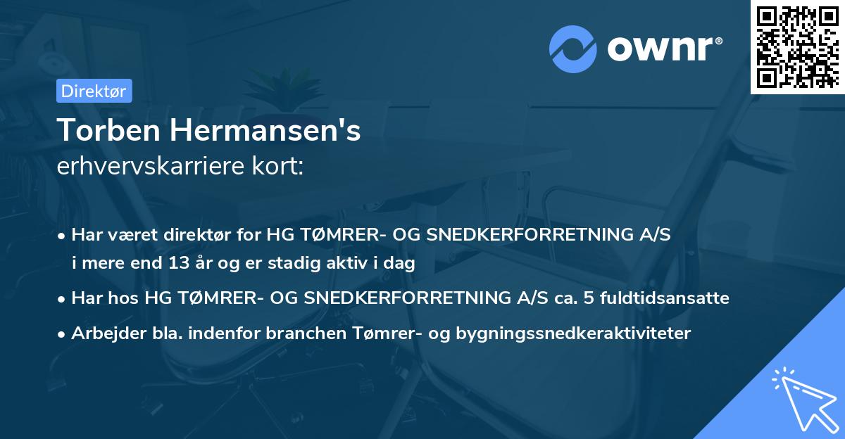 Torben Hermansen's erhvervskarriere kort