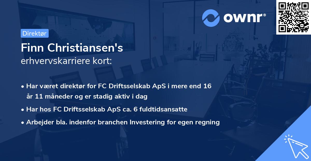 Finn Christiansen's erhvervskarriere kort