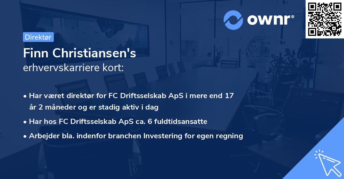 Finn Christiansen's erhvervskarriere kort