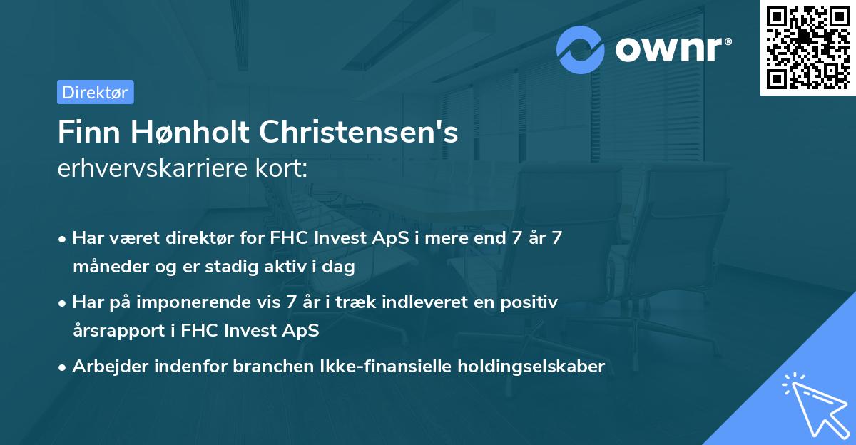 Finn Hønholt Christensen's erhvervskarriere kort