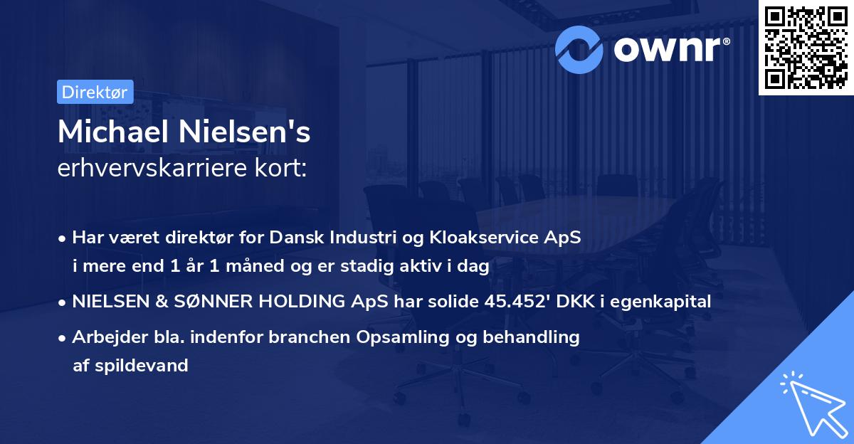 Michael Nielsen's erhvervskarriere kort