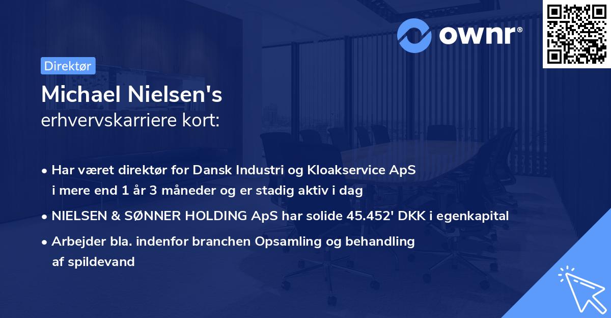 Michael Nielsen's erhvervskarriere kort