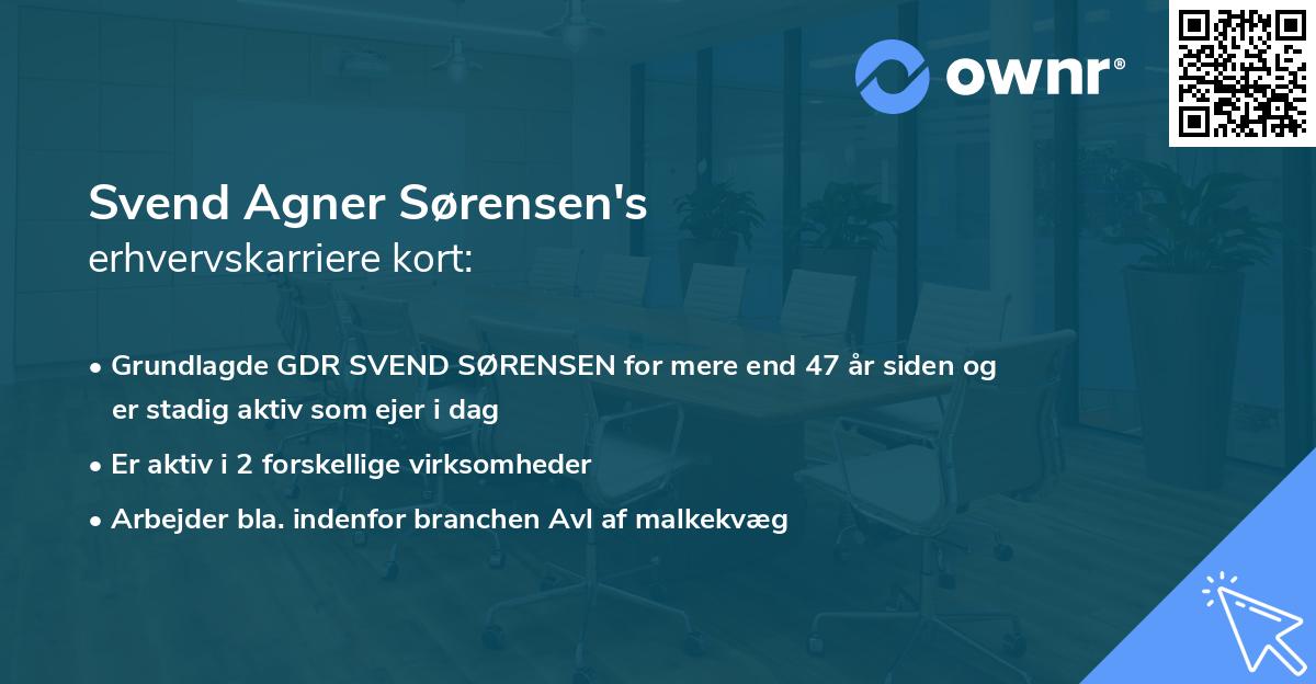 Svend Agner Sørensen's erhvervskarriere kort