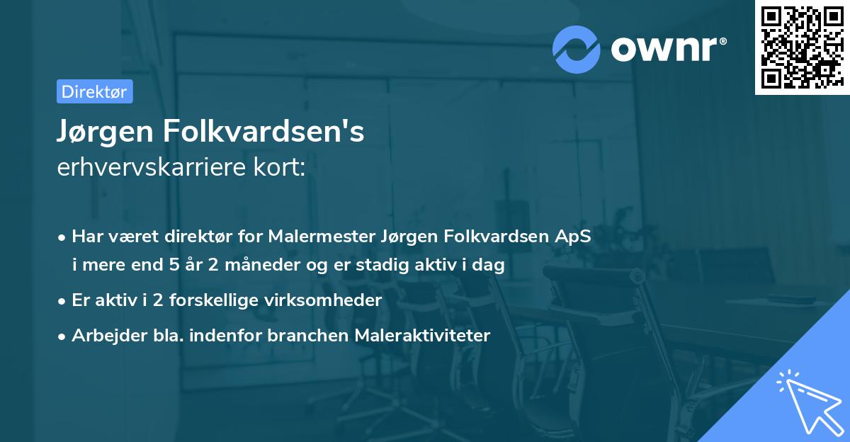 Jørgen Folkvardsen's erhvervskarriere kort