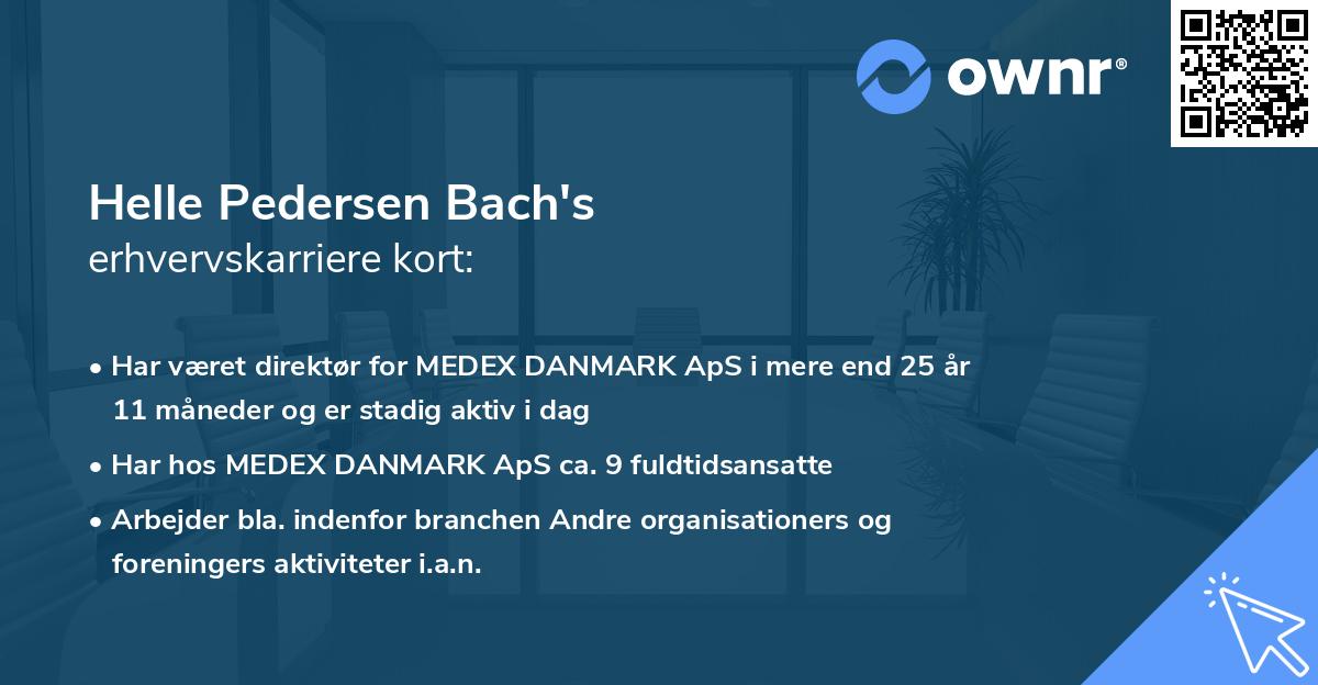 Helle Pedersen Bach's erhvervskarriere kort