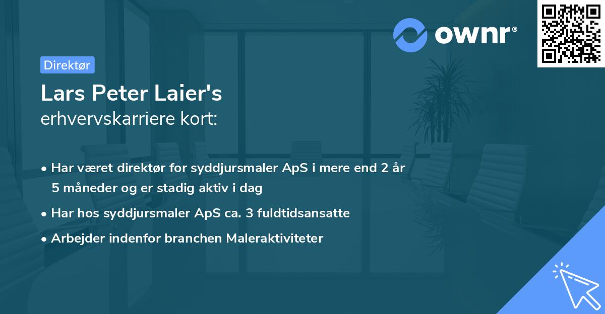 Lars Peter Laier's erhvervskarriere kort