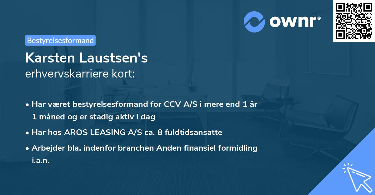 Karsten Laustsen's erhvervskarriere kort