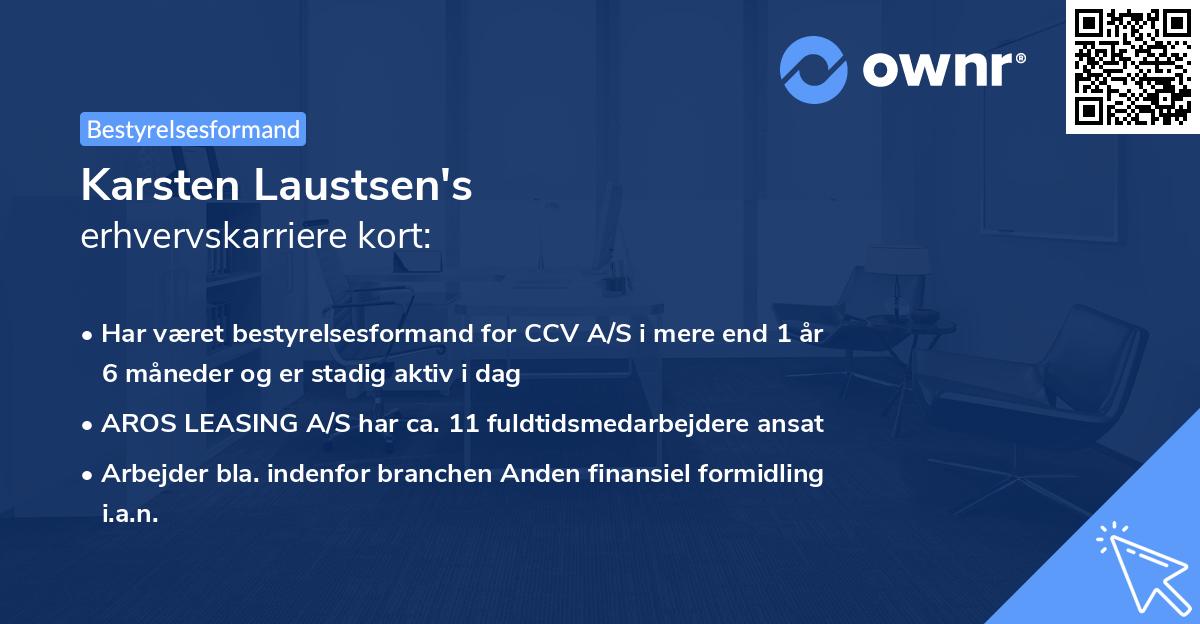 Karsten Laustsen's erhvervskarriere kort