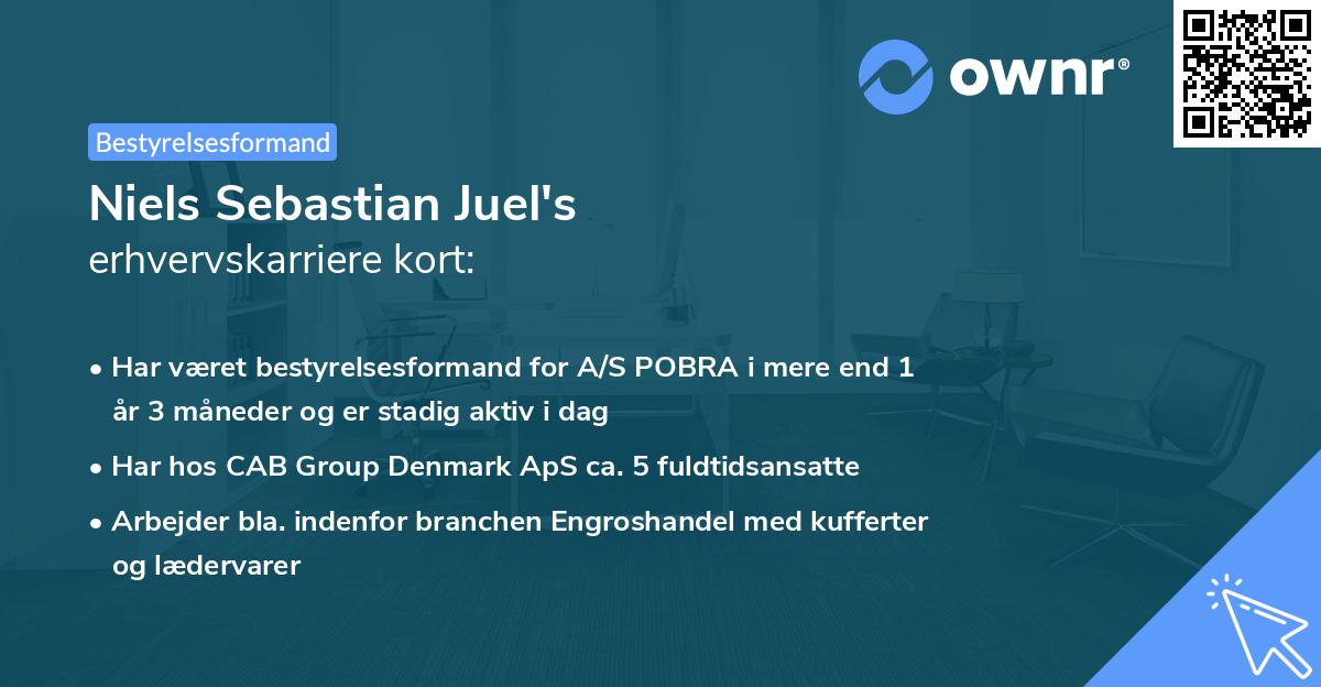 Niels Sebastian Juel's erhvervskarriere kort