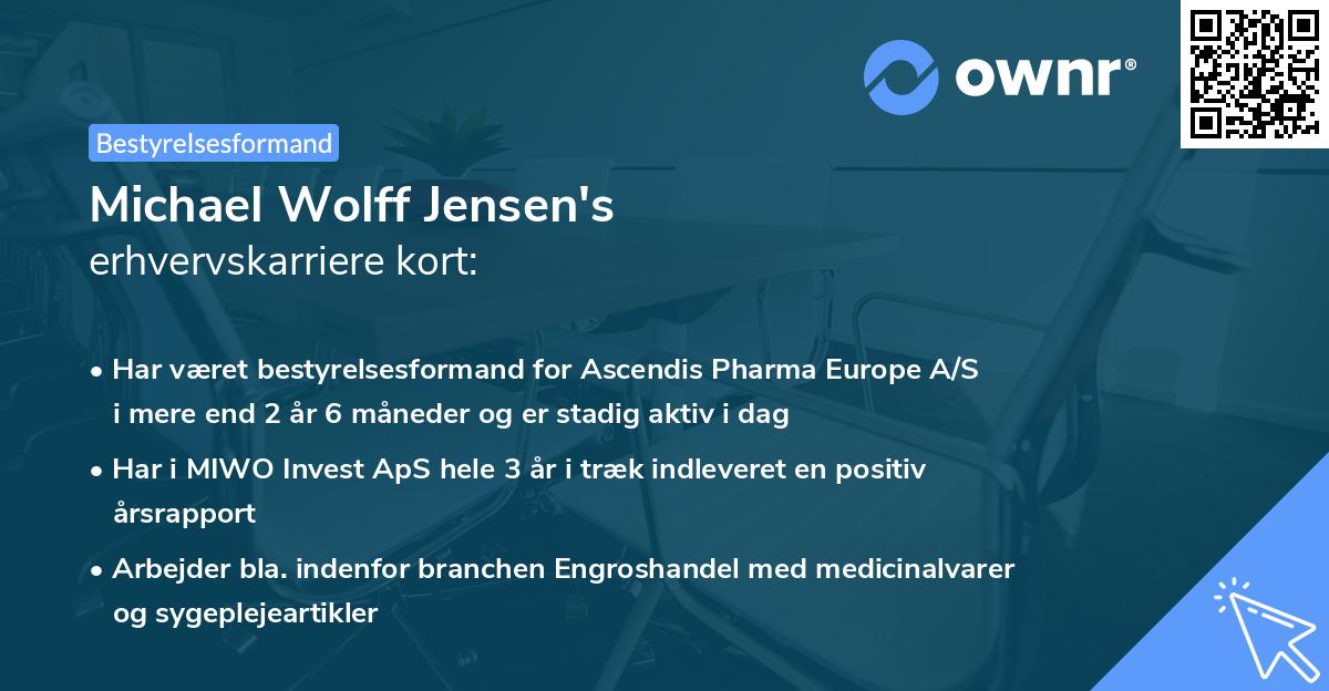 Michael Wolff Jensen's erhvervskarriere kort
