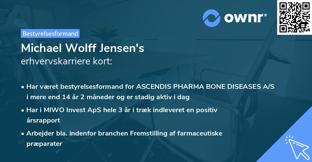 Michael Wolff Jensen's erhvervskarriere kort